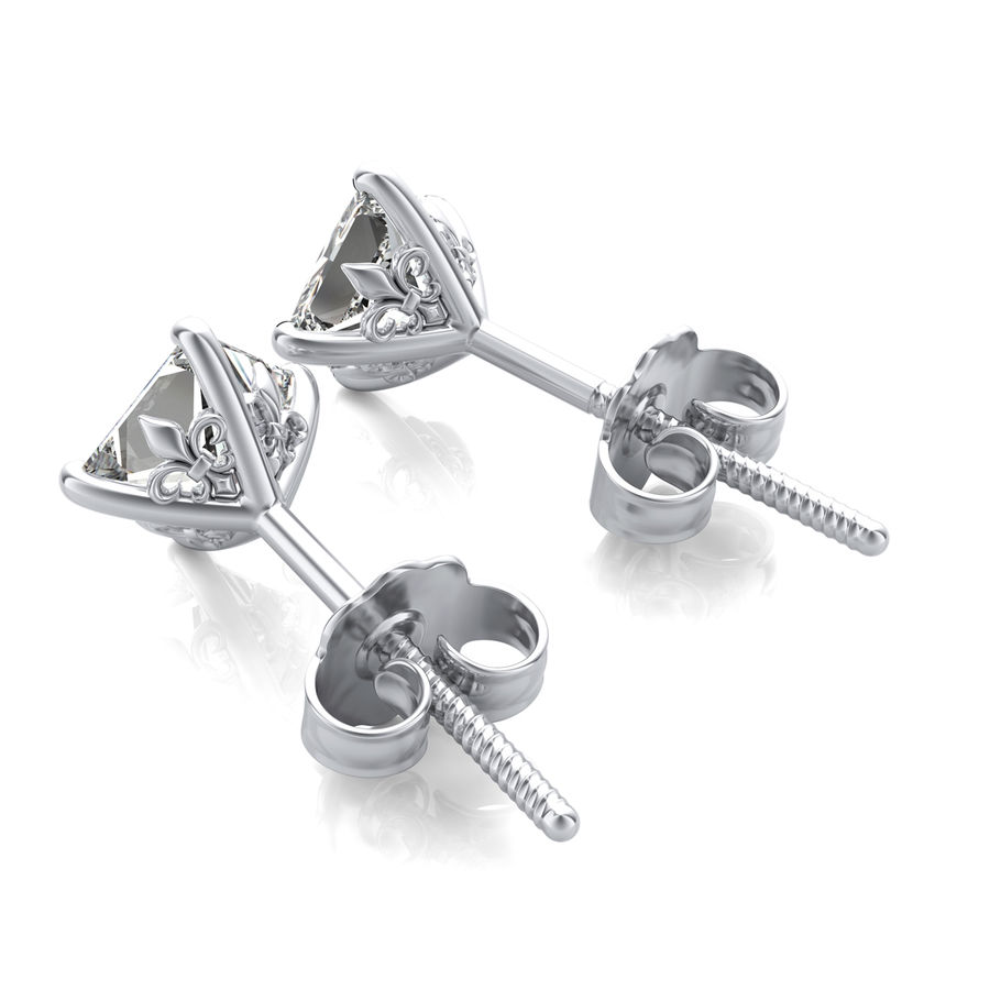 Princess Natural Diamond Stud Earrings