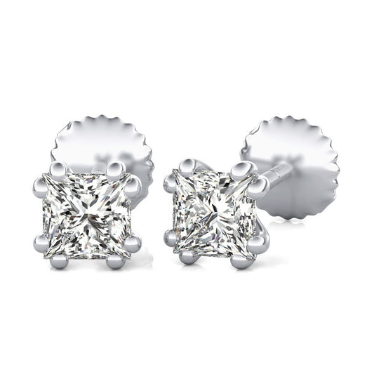 Princess Natural Diamond Stud Earrings