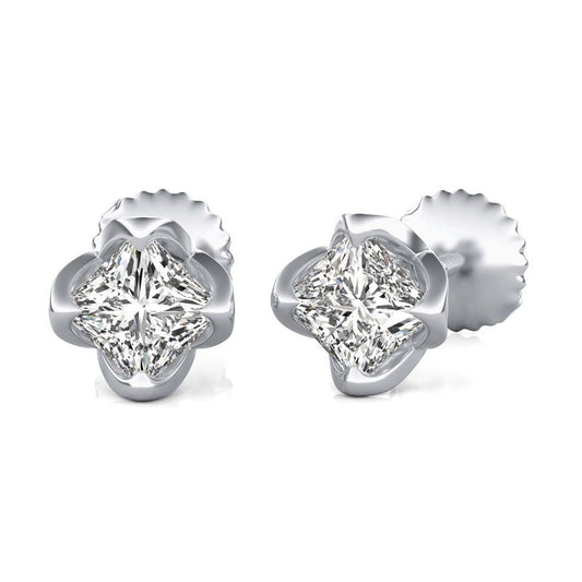 Princess Natural Diamond Stud Earrings