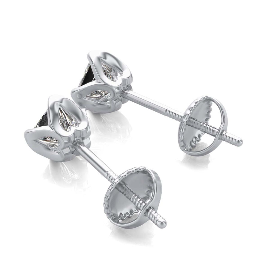 Princess Natural Diamond Stud Earrings